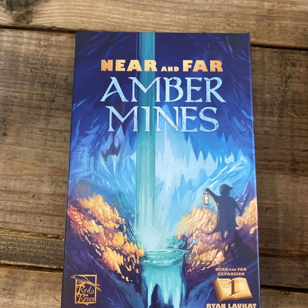 Near and Far Board Game w/ Amber Mines Expansion - Red Raven Games - Complete